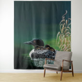 Loon Family Outing Wandkleed (In situ)