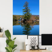 Loon Island Reflection - Newfound Lake Poster (Thuiskantoor)