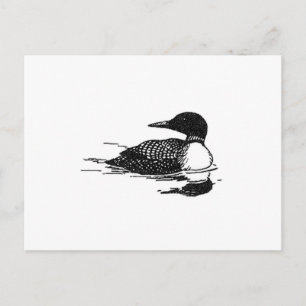 Loon Line Art Briefkaart