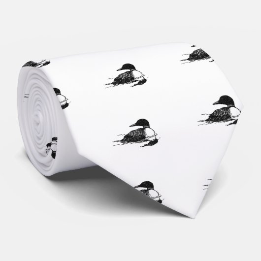 Loon Line Art Stropdas (Opgerold)