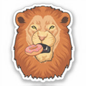 Loon met Donut Sticker (Voorkant)