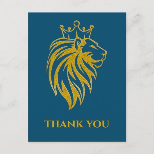 Loon met kroon - gouden stijl 2 briefkaart (Voorkant)