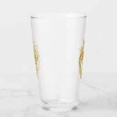 Loon met kroon - gouden stijl 2 glas (Links)