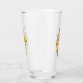 Loon met kroon - gouden stijl 2 glas (Rechts)