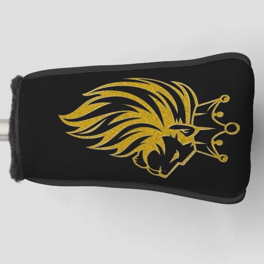 Loon met kroon - gouden stijl 2 golfheadcover (Voorkant)