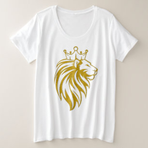 Loon met kroon - gouden stijl 2 grote maat t-shirt