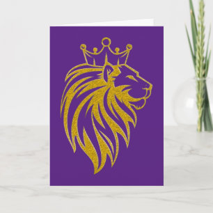 Loon met kroon - gouden stijl 2 kaart