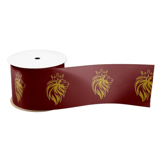 Loon met kroon - gouden stijl 2 lint (Spoel)