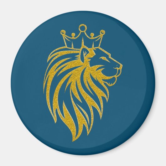 Loon met kroon - gouden stijl 2 magneet (Voorkant)