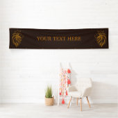 Loon met kroon - gouden stijl 2 spandoek (Insitu)