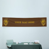 Loon met kroon - gouden stijl 2 spandoek (Beurs)