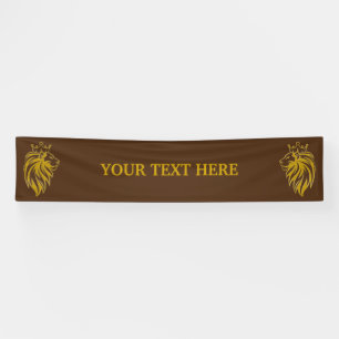 Loon met kroon - gouden stijl 2 spandoek