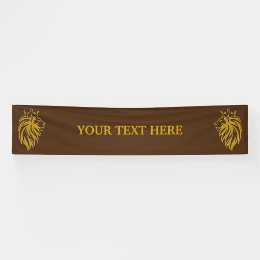 Loon met kroon - gouden stijl 2 spandoek (Horizontaal)
