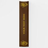 Loon met kroon - gouden stijl 2 spandoek (Verticaal)