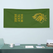 Loon met kroon - gouden stijl 2 spandoek (Beurs)