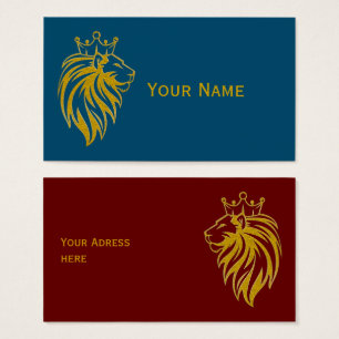 Loon met kroon - gouden stijl 2 visitekaartje