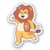 Loon met vlees sticker (Voorkant)