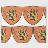 Loon met zwaard cadeaupapier (Vlak)