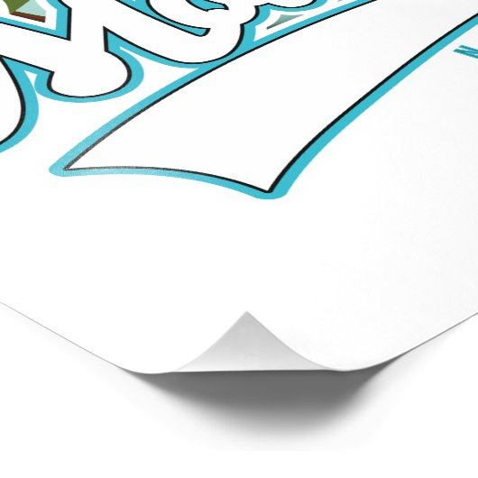 Loon Mountain New Hampshire ski logo Foto Afdruk (Hoek)