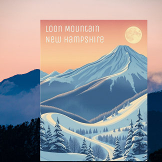 Loon Mountain New Hampshire skivakantie Ansichtkaa Briefkaart