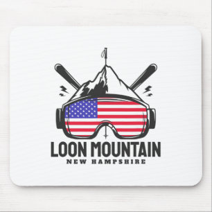Loon Mountain New Hampshire Usa Ski Retro Skien Muismat