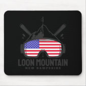 Loon Mountain New Hampshire Usa Ski Retro Skiing Muismat (Voorkant)