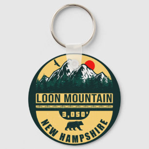 Loon Mountain NH — Retro  skipaarten 60 s Sleutelhanger