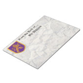 Loon op Paars schild Notitieblok (Schuin)