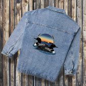 Loon paar zonsondergang blauw denim jacket
