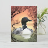Loon Reflections Bedankkaart (Staand voorkant)