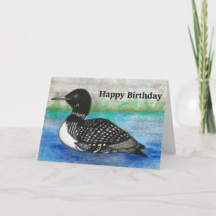 Loon Schilderen Kleurrijke Noordelijke Waterverf Kaart
