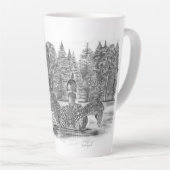 Loon spreidt zijn vleugels latte Mok (Rechterhoek)