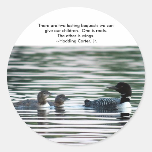 Loon Stickers met quote (Voorkant)