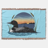 Loon Sunset Blue Deken (Voorkant)