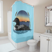 Loon Sunset Blue Douchegordijn (In situ)