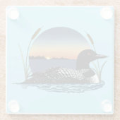 Loon Sunset Blue Glazen Onderzetter (Achterkant)