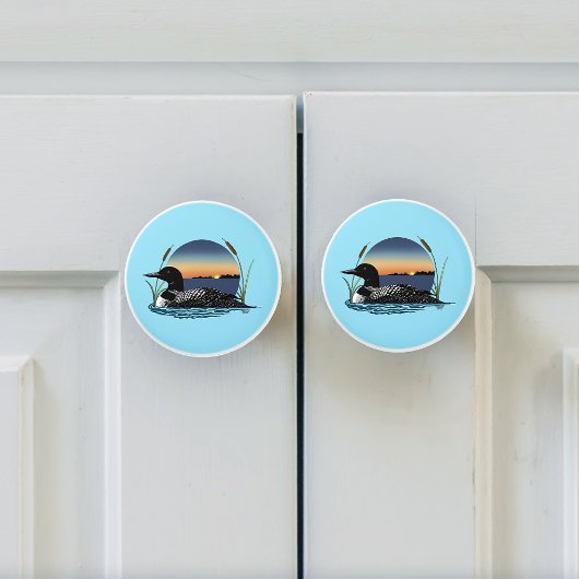 Loon Sunset Blue Keramische Knop