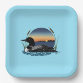 Loon Sunset Blue Papieren Bordje (Voorkant)