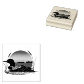 Loon Sunset Blue Rubberstempel (Gestempeld)