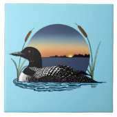 Loon Sunset Blue Tegeltje (Voorkant)
