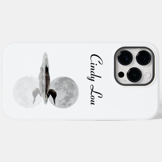 Loon Swims Dans Le Lune iPhone / coque ipad (Verso (horizontal))
