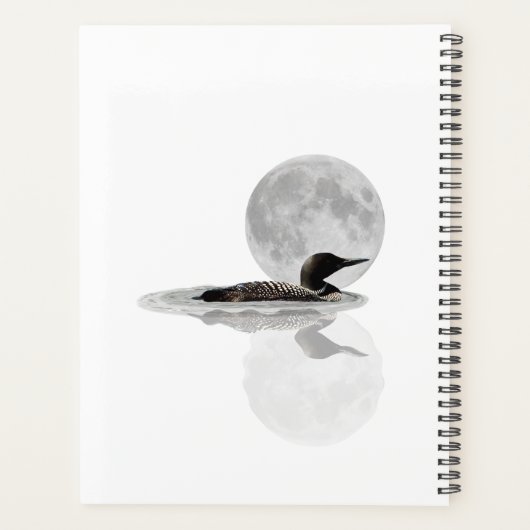 Loon Swims Dans Le Planificateur Quotidien Lune (Dos)