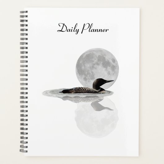 Loon Swims Dans Le Planificateur Quotidien Lune (Devant)