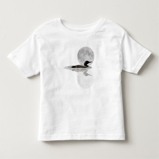 Loon Swims Dans Le T-Shirt Toddler Lumière Lune (Devant)