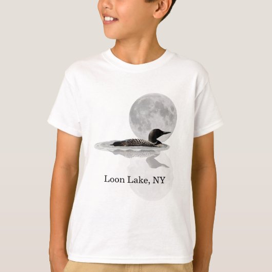 Loon Swims in Moonlight Garçon T-Shirt pour enfant (Devant)