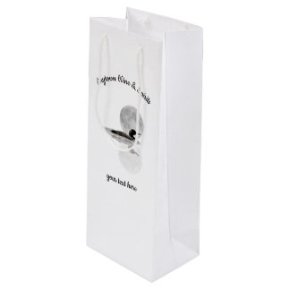 Loon Under Full Moon Wine Gift Bag Wijn Cadeautas