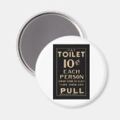 loon wc-teken in zwart magneet (Voorkant / Achterkant)