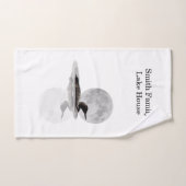 Loon zwemt in de maanlicht handdoek (Handdoek)