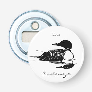 Loon-zwemvogels Art Thunder_Cove Button Flesopener