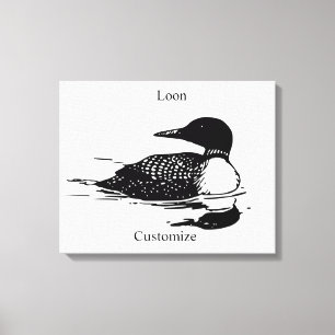 Loon-zwemvogels Art Thunder_Cove Canvas Afdruk